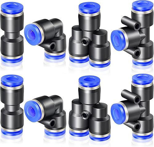 ERGAOBOY 10 Stk Winkel 6mm Rohr AD Push to Connect Rohrverschraubungen Push Lock (PV6) - Cheap-Us