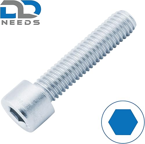 D2D | VPE: 4 Stück - Zylinderschrauben mit Innensechskant - Größe: M5 x 60 mm - DIN 912 verzinkt | Zylinderkopfschrauben - Cheap-Us