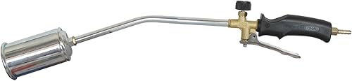 AUSONIA - 48806 GAS-SCHWEISSBRENNER GASBRENNER OHNE HEBEL, LÄNGE 58 CM MIT EINEM DURCHMESSER VON 60 MM, STAB UND BRENNER VERZINKT, KUNSTSTOFFGRIFF, MIT FLUSSREGELUNG - Cheap-Us