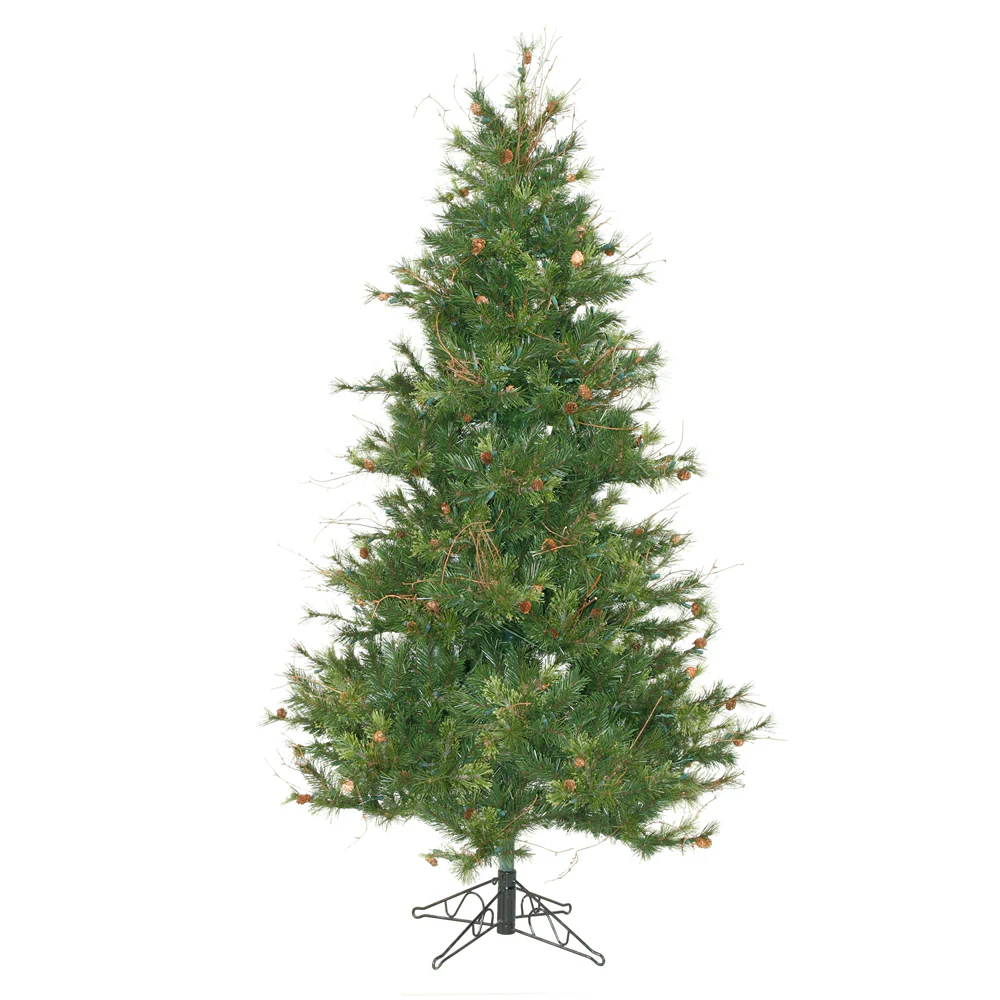 Vickerman 7.5' Mixed Country Pine Slim Artificial Christmas Tree Unlit - Cheap-Us