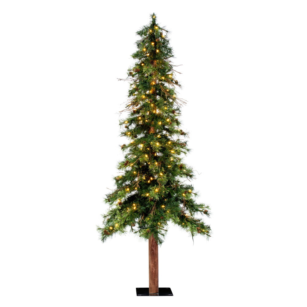 Vickerman 7' Mixed Country Alpine Artificial Christmas Tree Warm White Dura-Lit® LED Lights - Cheap-Us