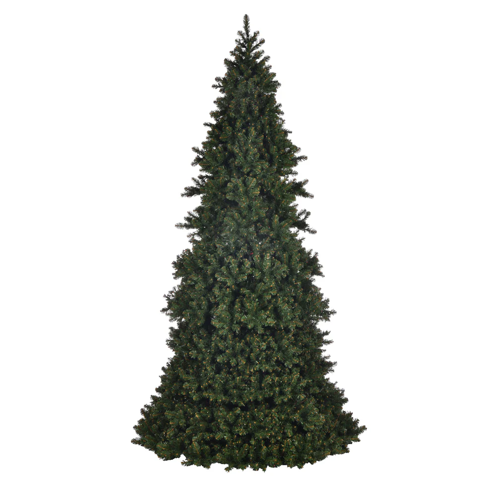 The Vickerman 18-foot x 86-inch Artificial Pre-Lit Slim Grand Teton Frame Tree with LED Multi-Colored 5mm Single Mold Lights - Cheap-Us