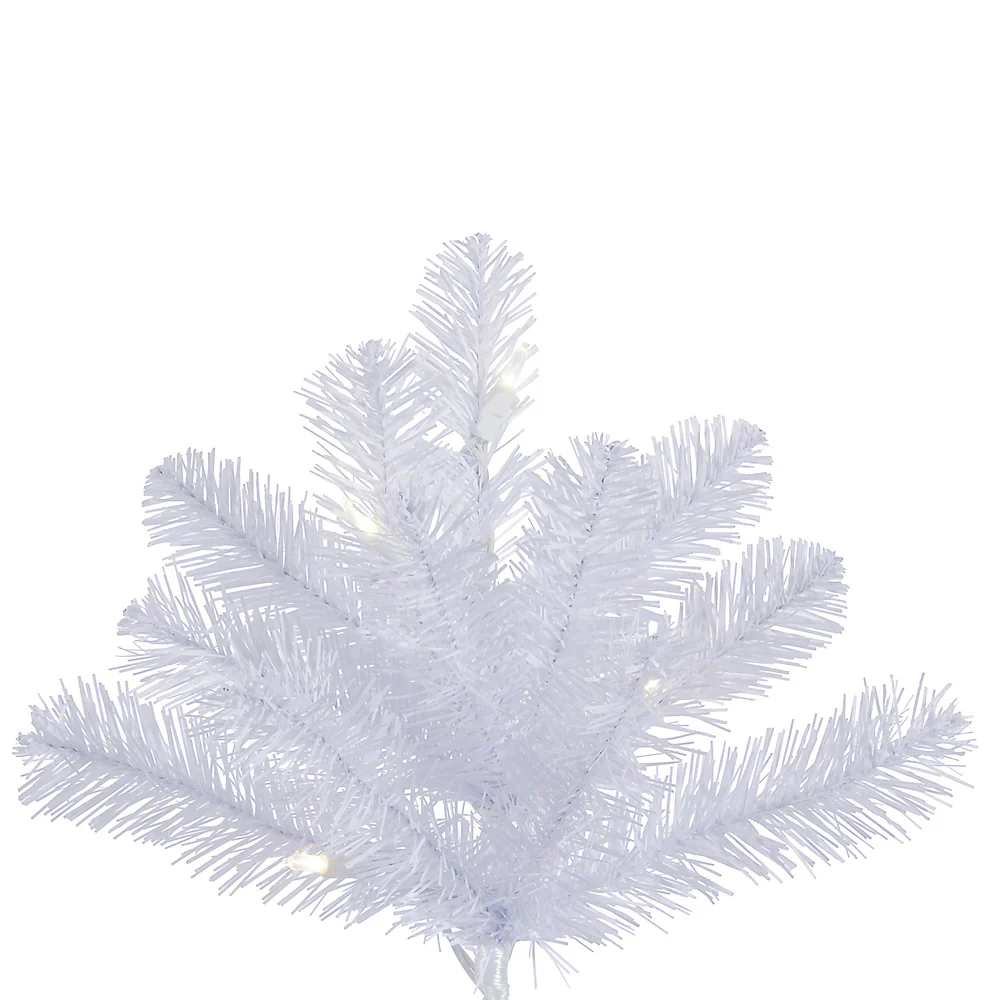 Vickerman 12' Crystal White Pine Artificial Christmas Tree Pure White LED Lights - Cheap-Us