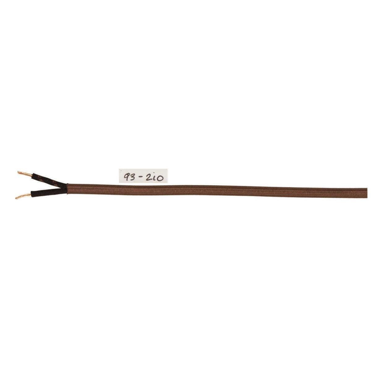 Pulley Bulk Wire; 18/2 Rayon Braid 90C; 250 Foot/Spool; Brown - Cheap-Us