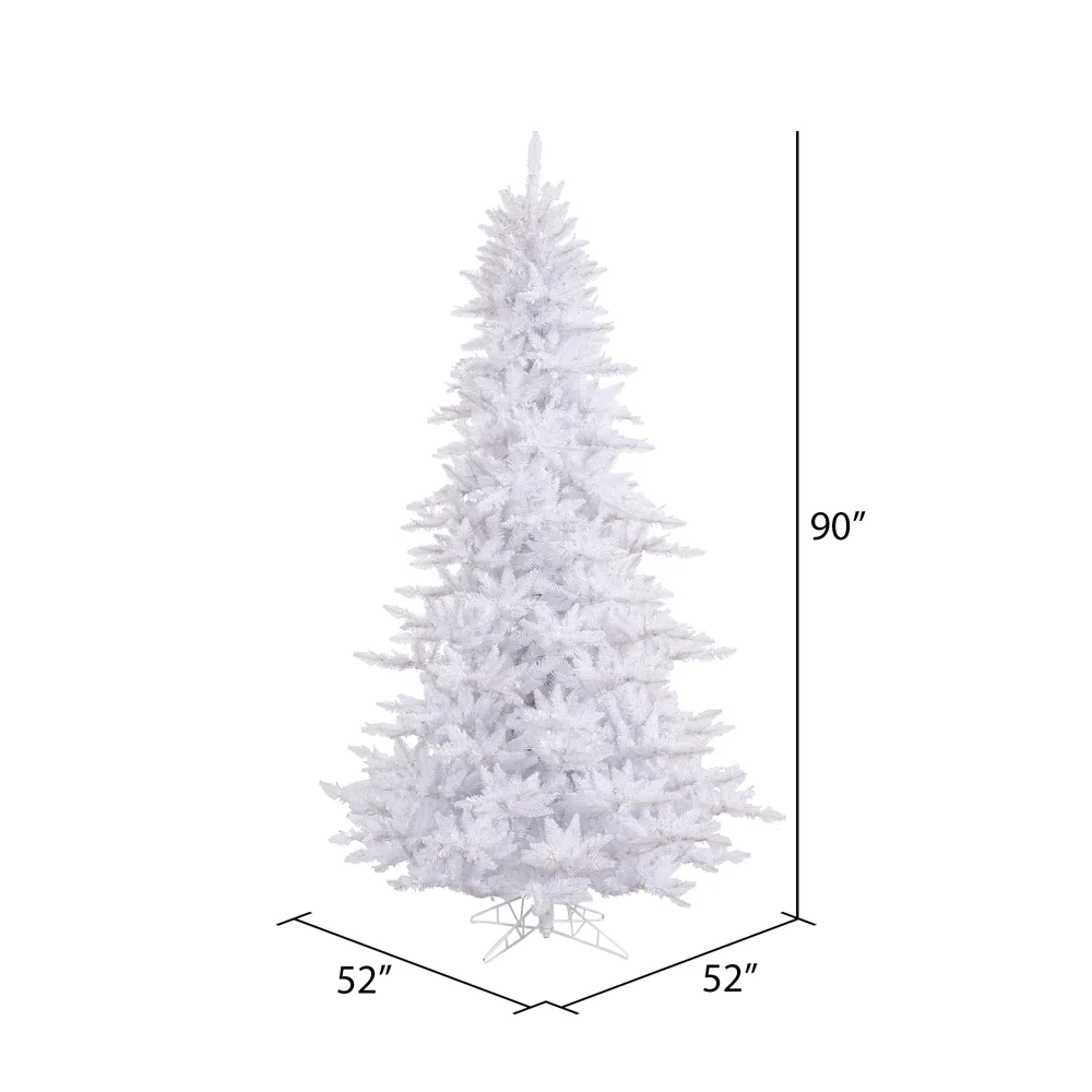 Vickerman 7.5' White Fir Artificial Christmas Tree Unlit - Cheap-Us
