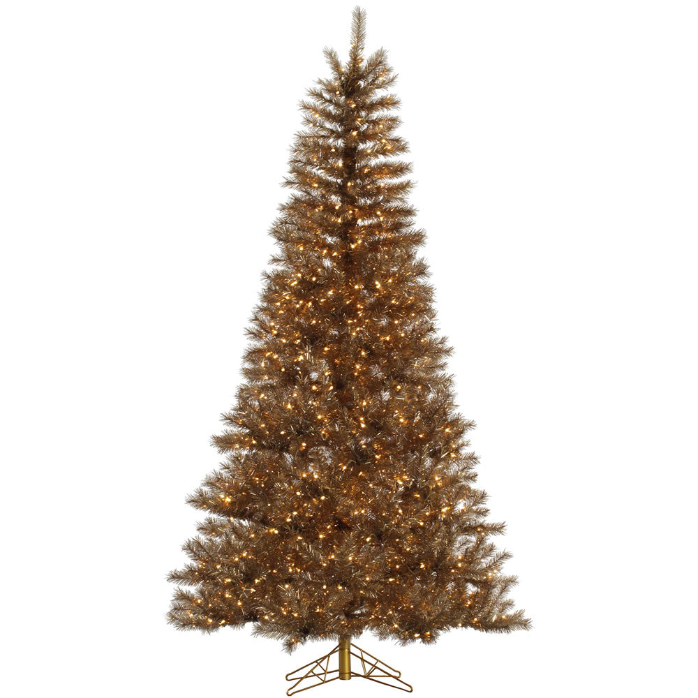 Vickerman 12' Metal Mix Tinsel Artificial Christmas Tree Clear Dura-lit Incandescent Mini Lights - Cheap-Us
