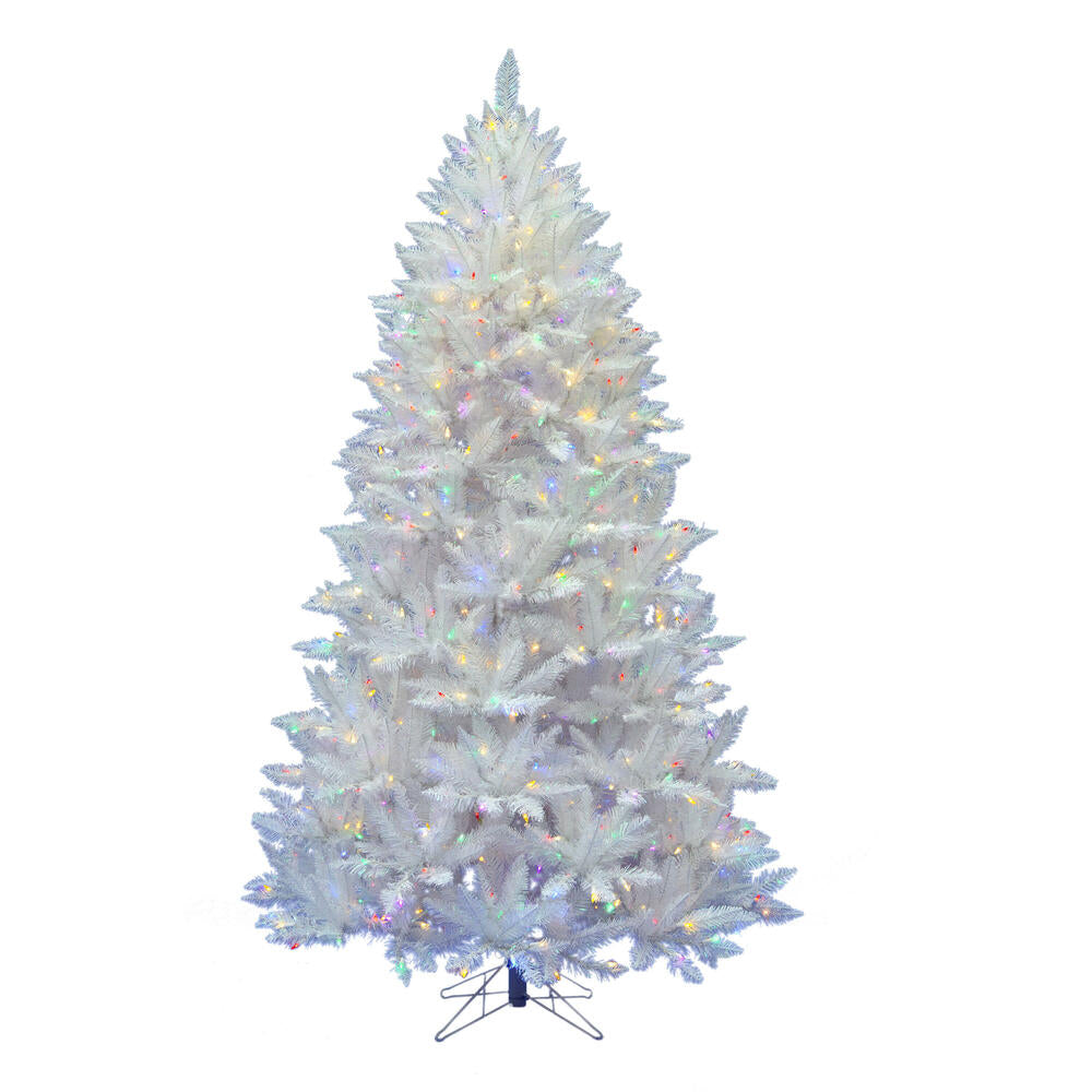 Vickerman 5.5' Sparkle White Spruce Artificial Christmas Tree Multi-Colored LED Lights - Cheap-Us