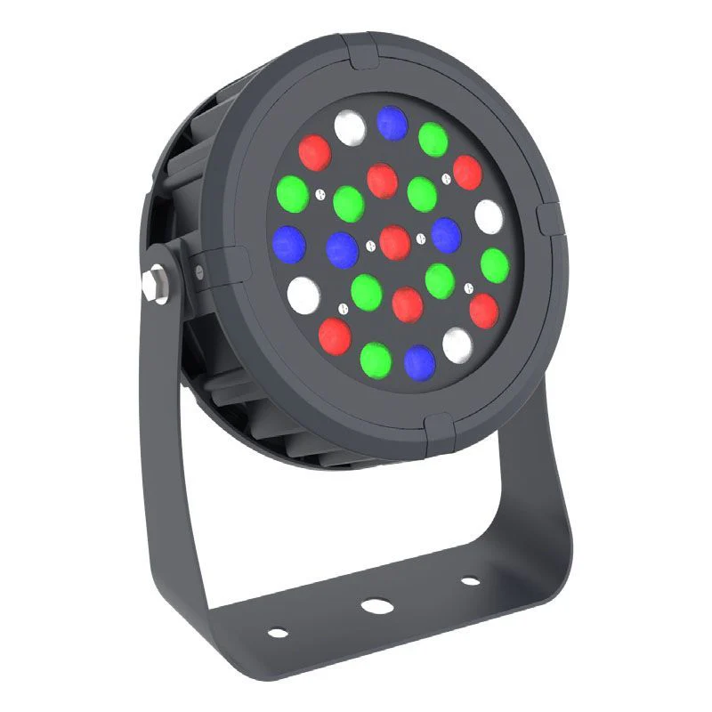 Westgate 72W RGBW Black Round Flood Light, Outdoor Lighting, 72WRGBW, Black Finish No - Cheap-Us