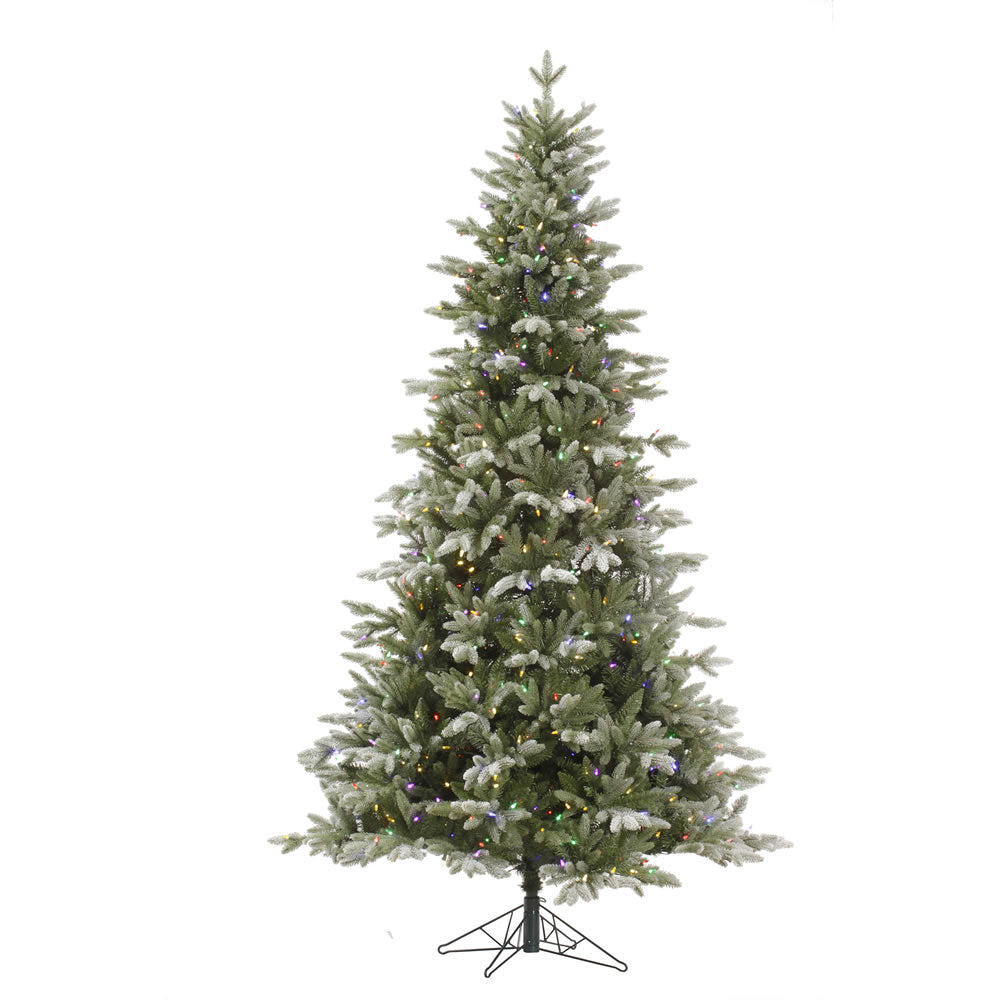 Vickerman 7.5' Frosted Balsam Artificial Christmas Tree Multi-Colored Dura-Lit® LED Lights - Cheap-Us