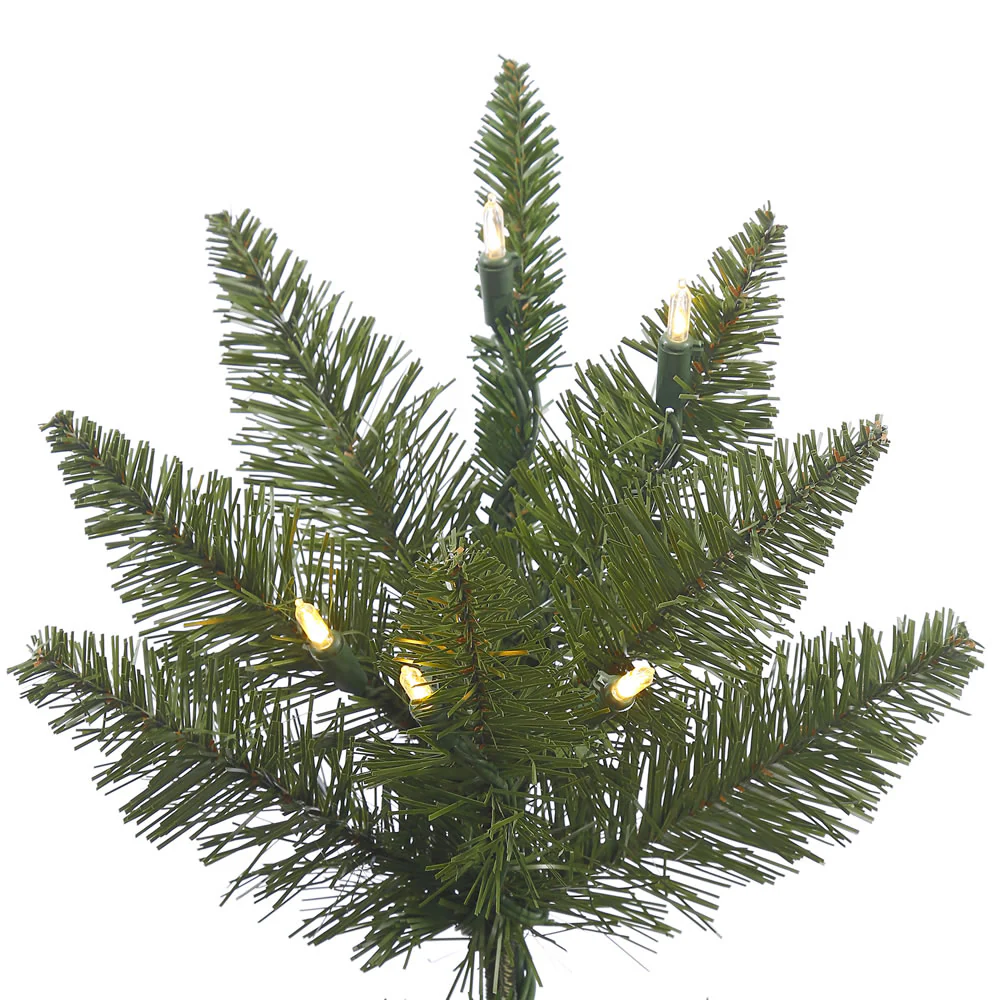Vickerman 7.5' Durango Spruce Slim Artificial Christmas Tree, Warm White Dura-Lit® LED Lights - Cheap-Us