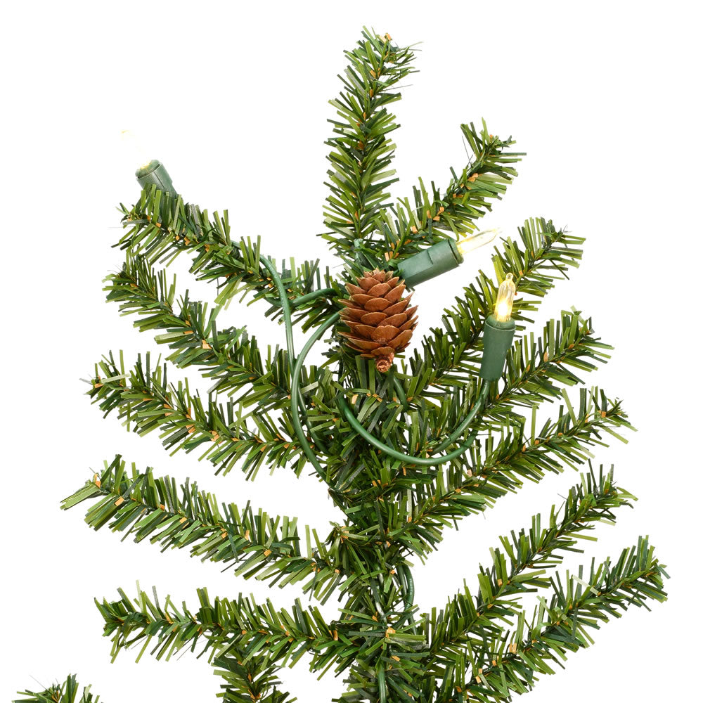 Vickerman 7' Alpine Artificial Christmas Tree Warm White Dura-lit LED Lights - Cheap-Us