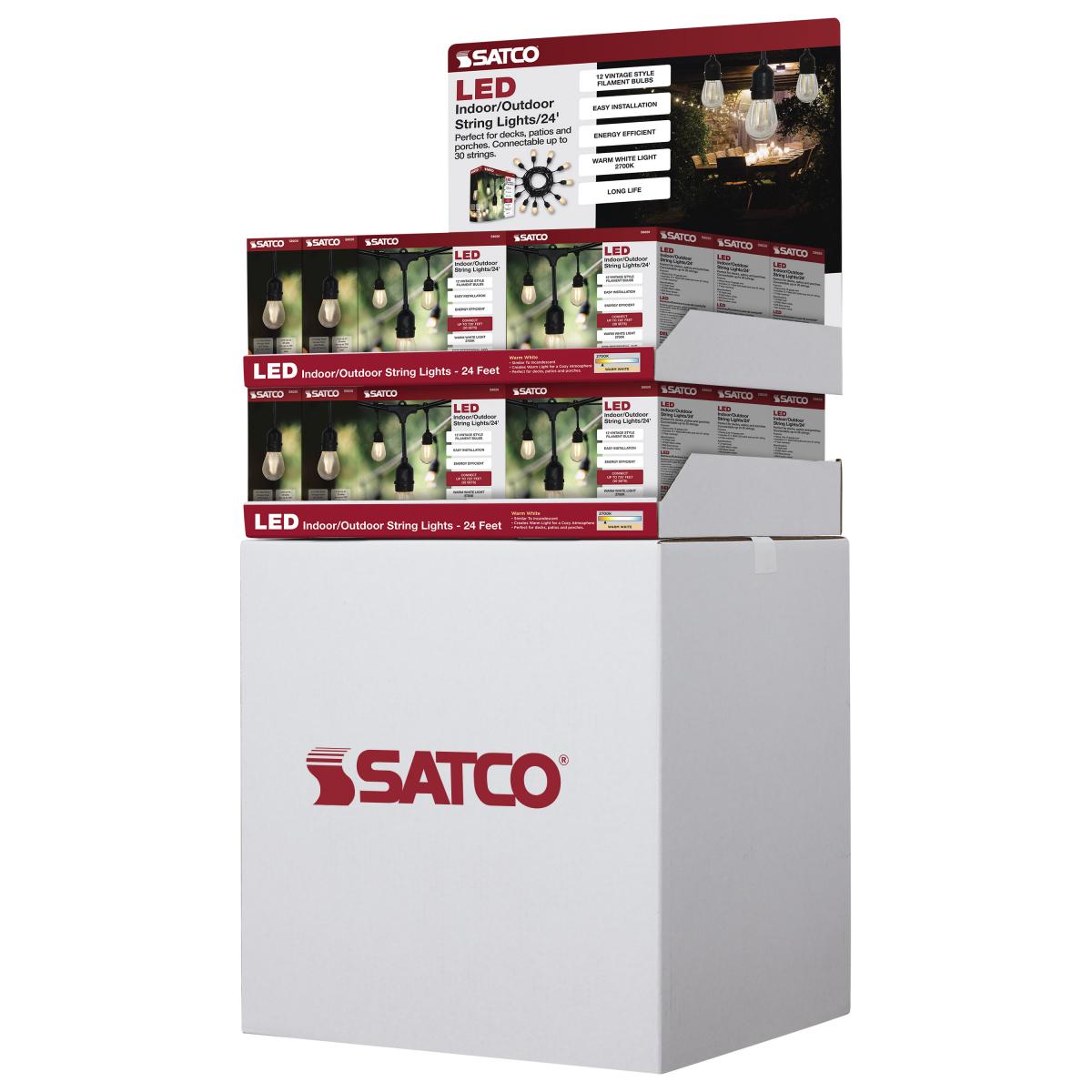 Display Unit Containing 10 pieces of S8020; 12 Watt; S14 LED; 2700K; E26; 80 CRI - Cheap-Us