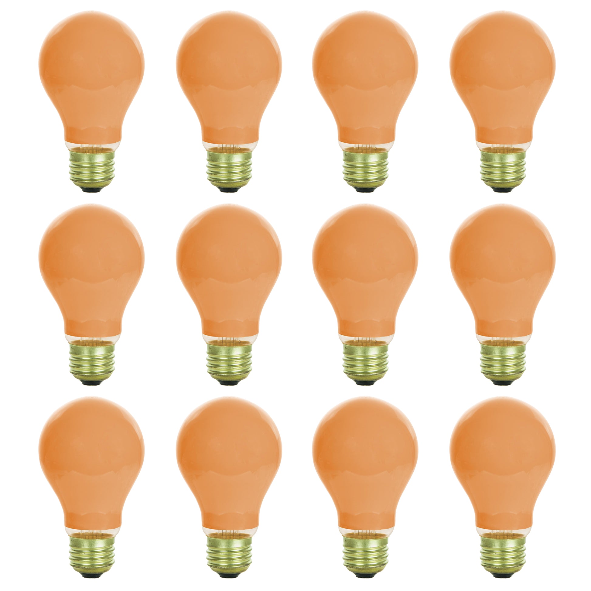 Sunlite 40 Watt A19 Colored, Medium Base, Ceramic Orange - Cheap-Us