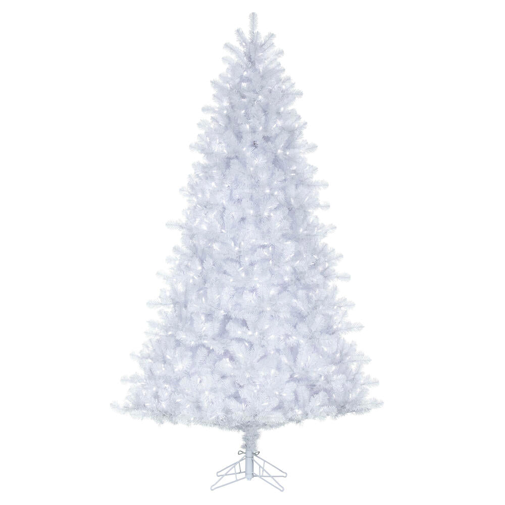 Vickerman 10' Crystal White Pine Artificial Christmas Tree Pure White LED Lights - Cheap-Us