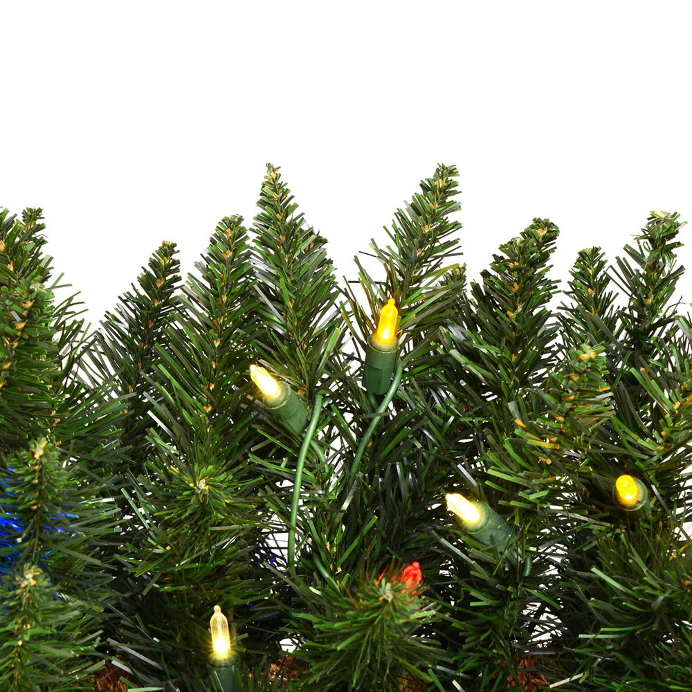 Vickerman 8.5' Durham Pole Pine Artificial Christmas Tree Multi-Colored LED Dura-lit Lights - Cheap-Us