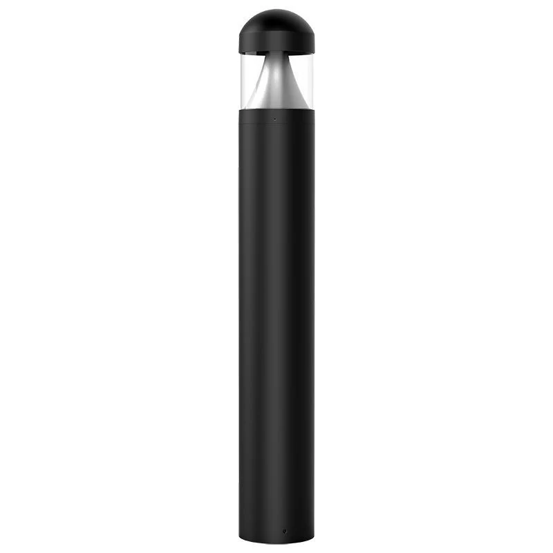 Westgate Bollard 44In Round Flat Top Louver Clear Lens Adj. 12-22W 30/40/50K, Black, Outdoor Lighting, 12~22W, 130 Lumens/W, 30K/40K/50K, Black 0~10V Dimmable - Cheap-Us