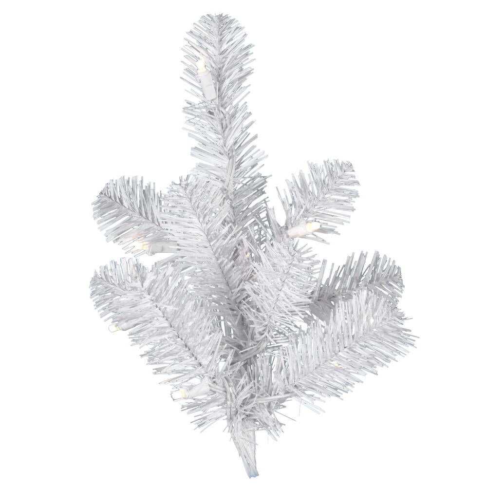 Vickerman 7.5' Crystal White Spruce Upside Down Artificial Christmas Tree Clear Dura-lit Incandescent Lights - Cheap-Us