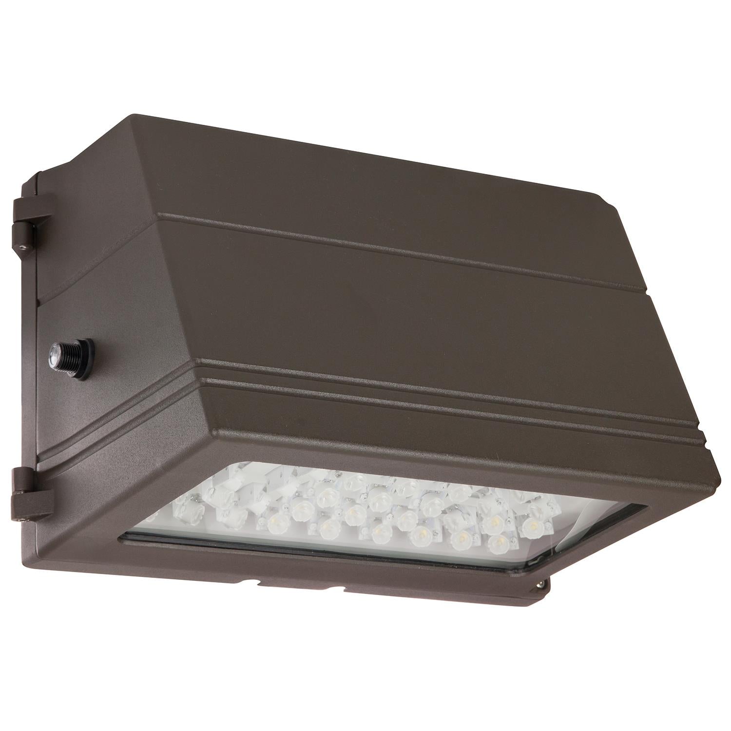 50 Watt 120-277 Volt LED Outdoor Series Fixture, Bronze Finish, Tempered Lens, Photo Control - Cheap-Us