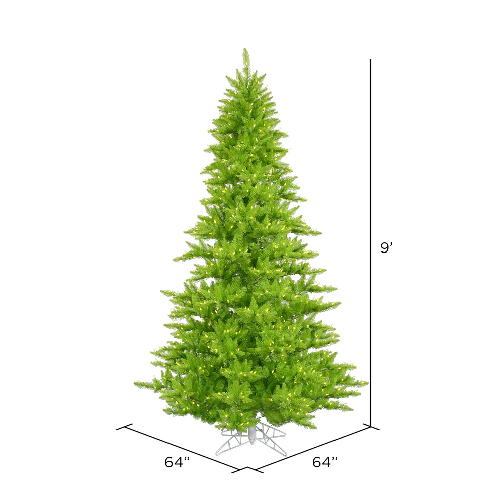 Vickerman 9' Lime Fir Artificial Christmas Tree Lime Dura-lit LED Lights - Cheap-Us