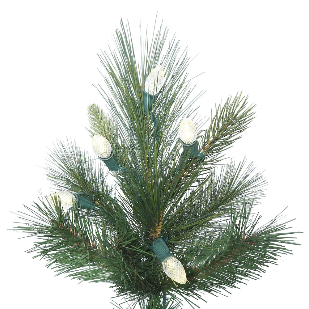 Vickerman 7.5' Norway Pine Artificial Christmas Tree with 375 Warm White C7 LED Lights - Cheap-Us