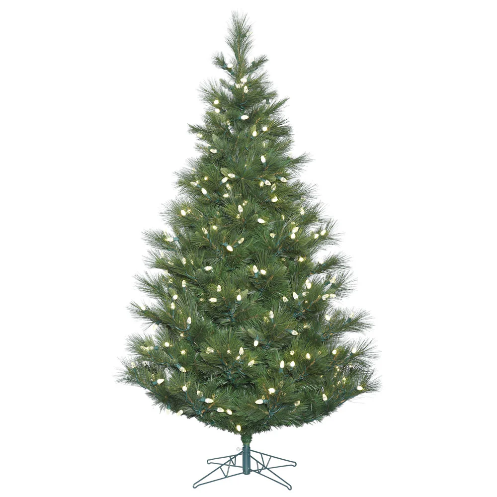 Vickerman 7.5' Norway Pine Artificial Christmas Tree with 375 Warm White C7 LED Lights - Cheap-Us