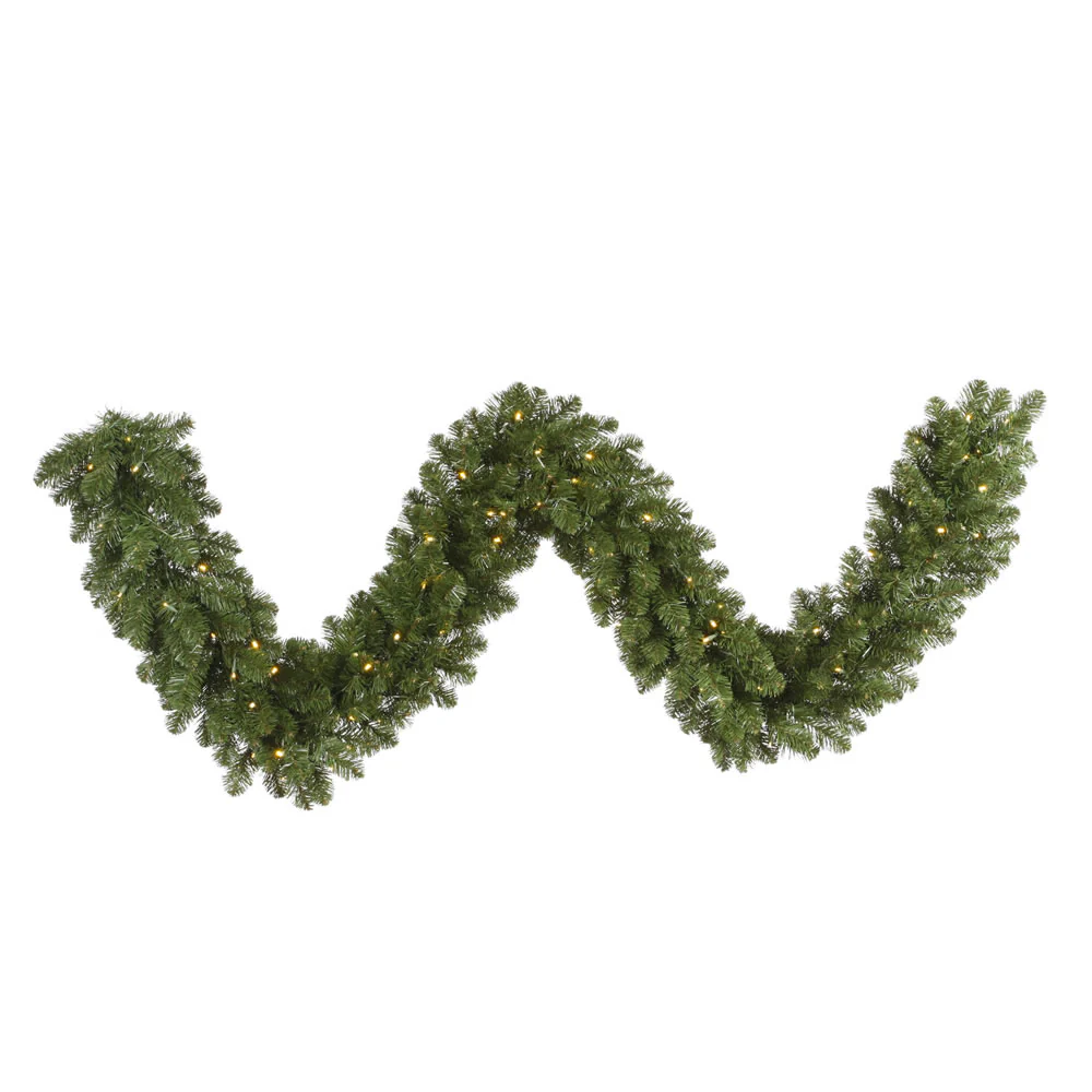 Vickerman 50' Grand Teton Artificial Christmas Garland Clear Dura-lit Incandescent Mini Lights - Cheap-Us