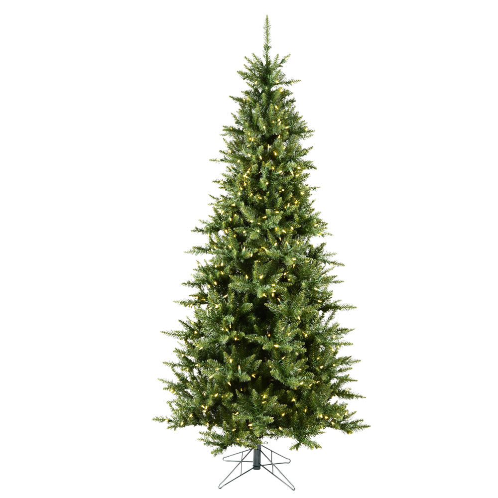 Vickerman 12' Camdon Fir Slim Artificial Christmas Tree Warm White Dura-lit LED Lights - Cheap-Us