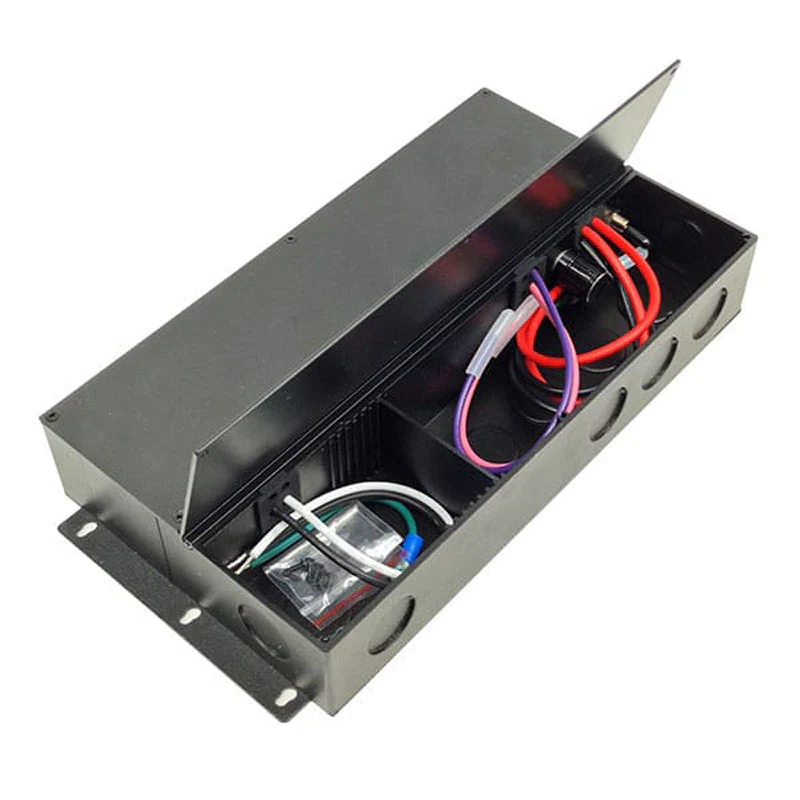 Westgate 5-In-1 Dimmable Electronic LED Driver With Junction Box, 120-277V To 24V 384W, Ribbon Lighting, Black Finish Traic/Phase,0-10V,1-10V,Potentiometer,10V Pwm - Cheap-Us
