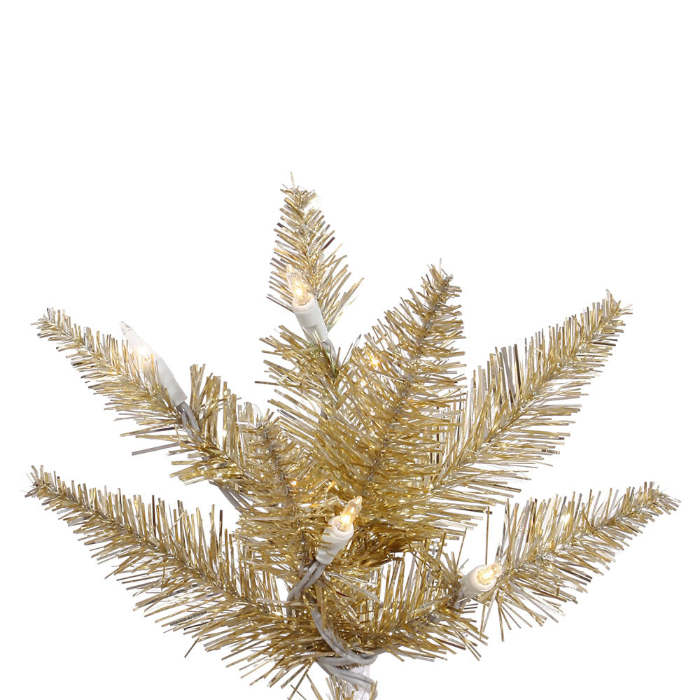 Vickerman 6.5' Champagne Fir Artificial Christmas Tree Warm White Dura-lit LED Lights - Cheap-Us