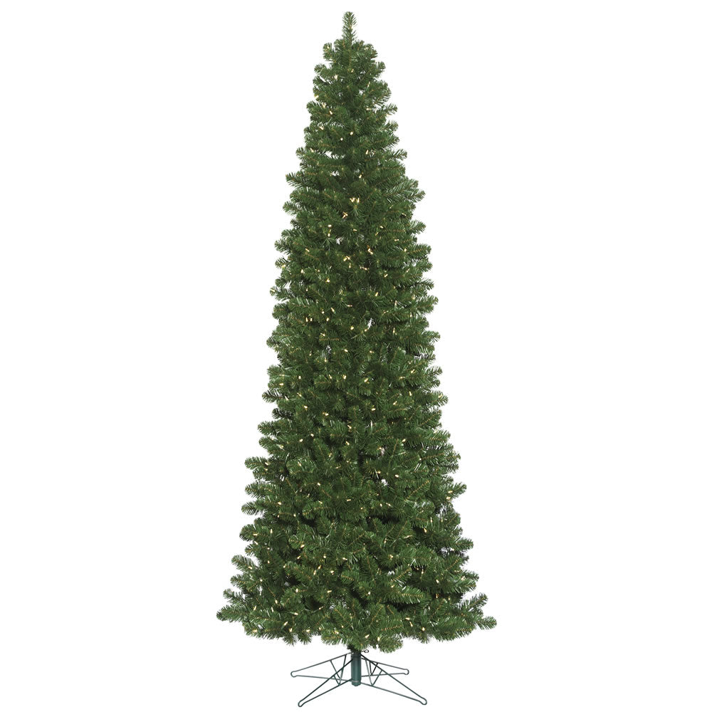 Vickerman 12' Oregon Fir Slim Artificial Christmas Tree Warm White LED Lights - Cheap-Us