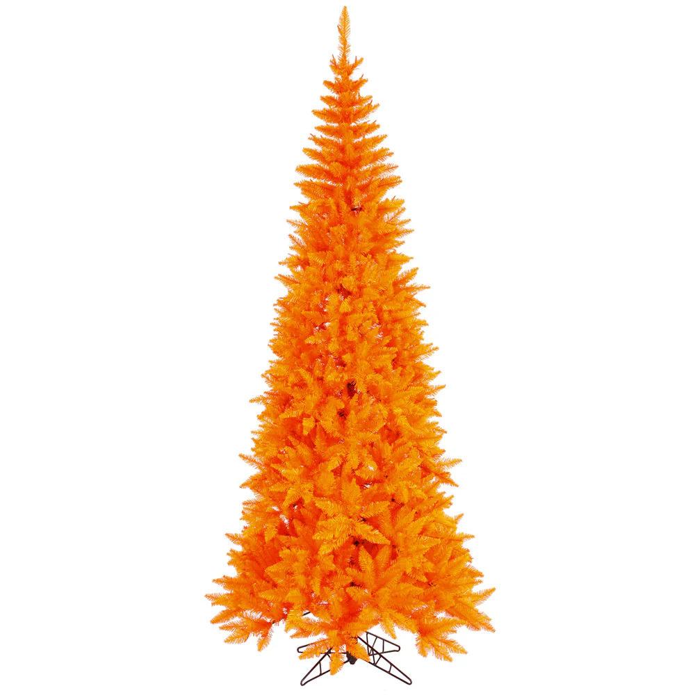 Vickerman 10' Orange Fir Slim Artificial Christmas Tree Unlit - Cheap-Us