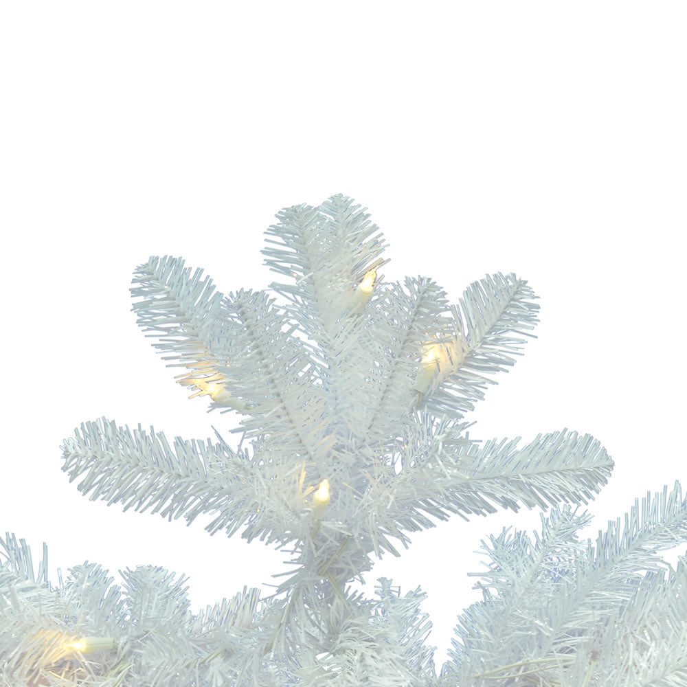 Vickerman 7.5' White Salem Pencil Pine Artificial Christmas Tree Pure White Single Mold LED Lights - Cheap-Us