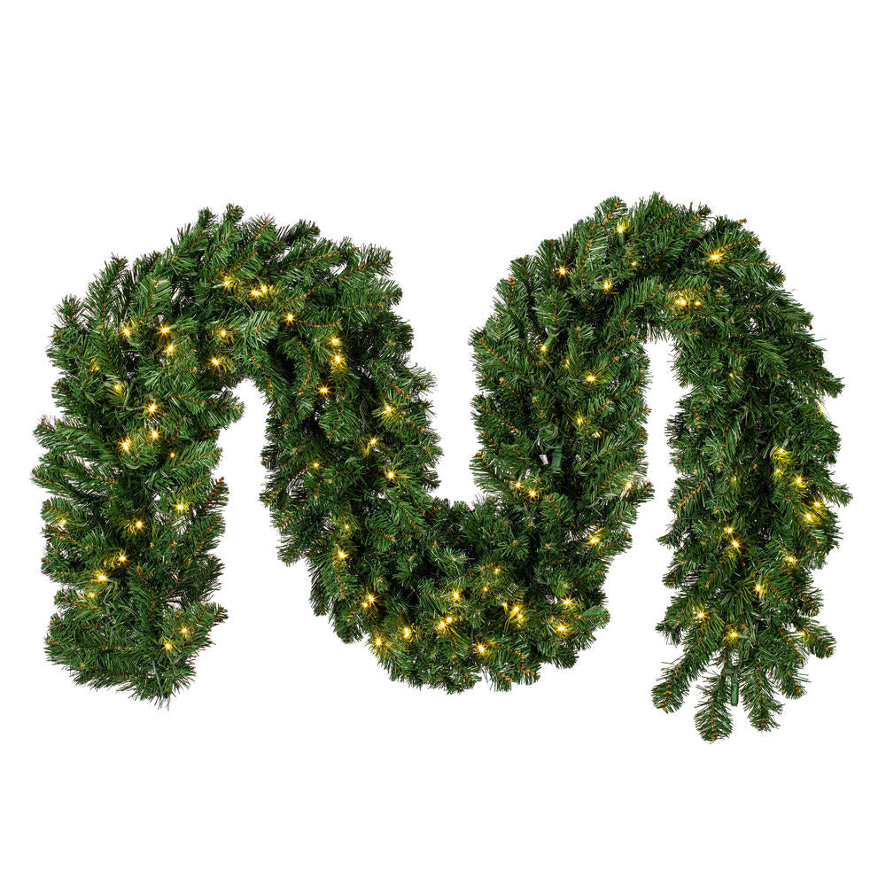 Vickerman 25' Grand Teton Artificial Christmas Garland Multi-colored Single Mold Wide Angle LED Lights - Cheap-Us