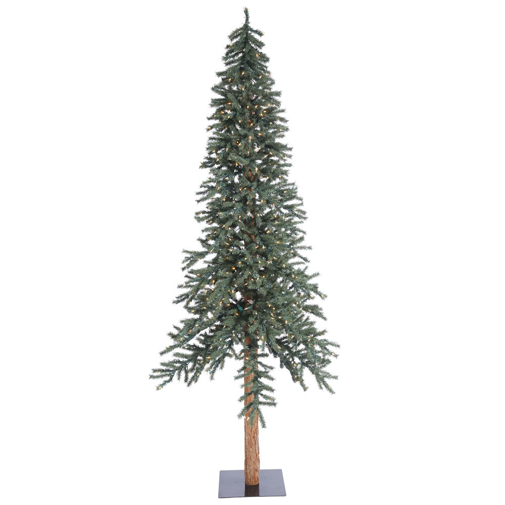 Vickerman 9' Natural Bark Alpine Artificial Christmas Tree Warm White Dura-lit LED Lights - Cheap-Us