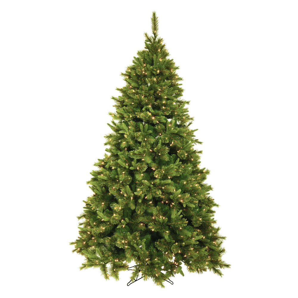 Vickerman 15' Cashmere Pine Slim Artificial Tree with 7078 Tips 2650 Led Warm White Clear Lights - Cheap-Us