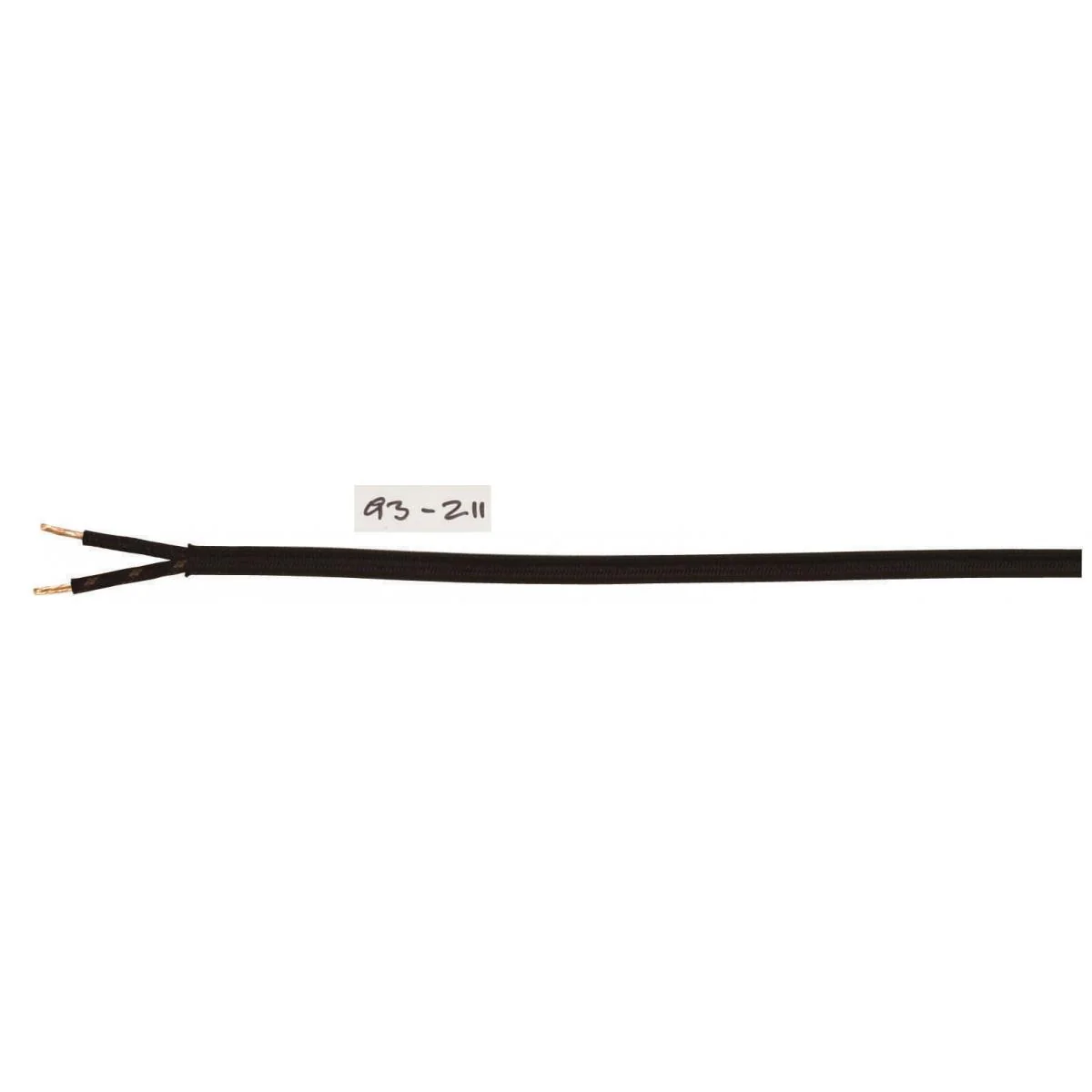 Pulley Bulk Wire; 18/2 Rayon Braid 90C; 250 Foot/Spool; Black - Cheap-Us