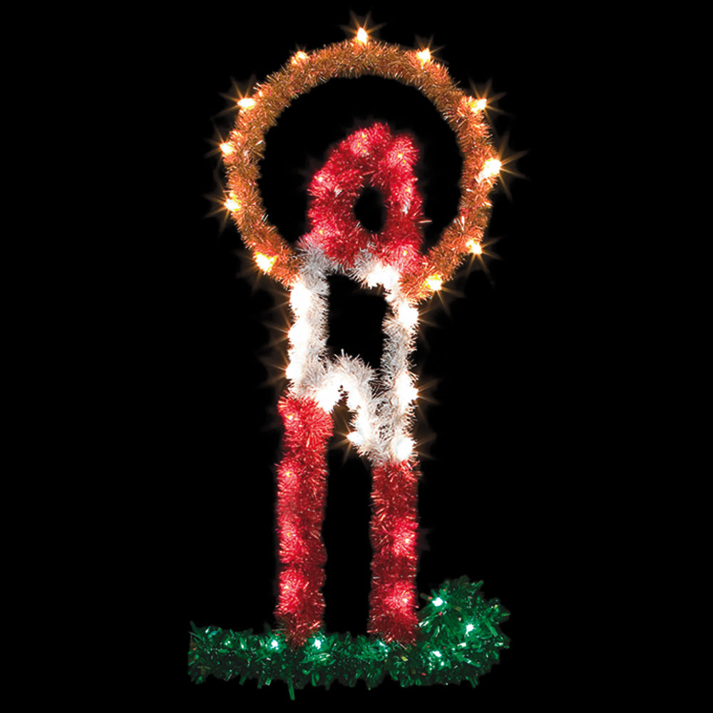 Vickerman 4' Metallic Candle Halo Commercial Pole Decoration With 40 LED Lights. - Cheap-Us